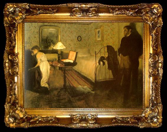 framed  Edgar Degas The Rape, ta009-2